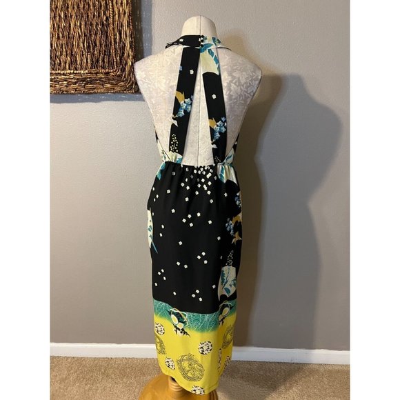 ZARA Dress S Small Strappy Open Back Floral Midi Summer Resort Cruise - Picture 7 of 10